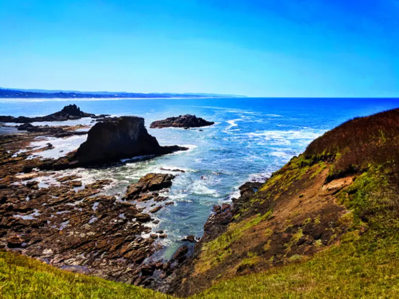 Sea Stacks at Yaquina Head Lighthouse Oregon Coast 1