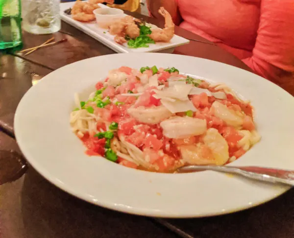 Seafood pasta at OC Whites waterfront Saint Augustine FL 1