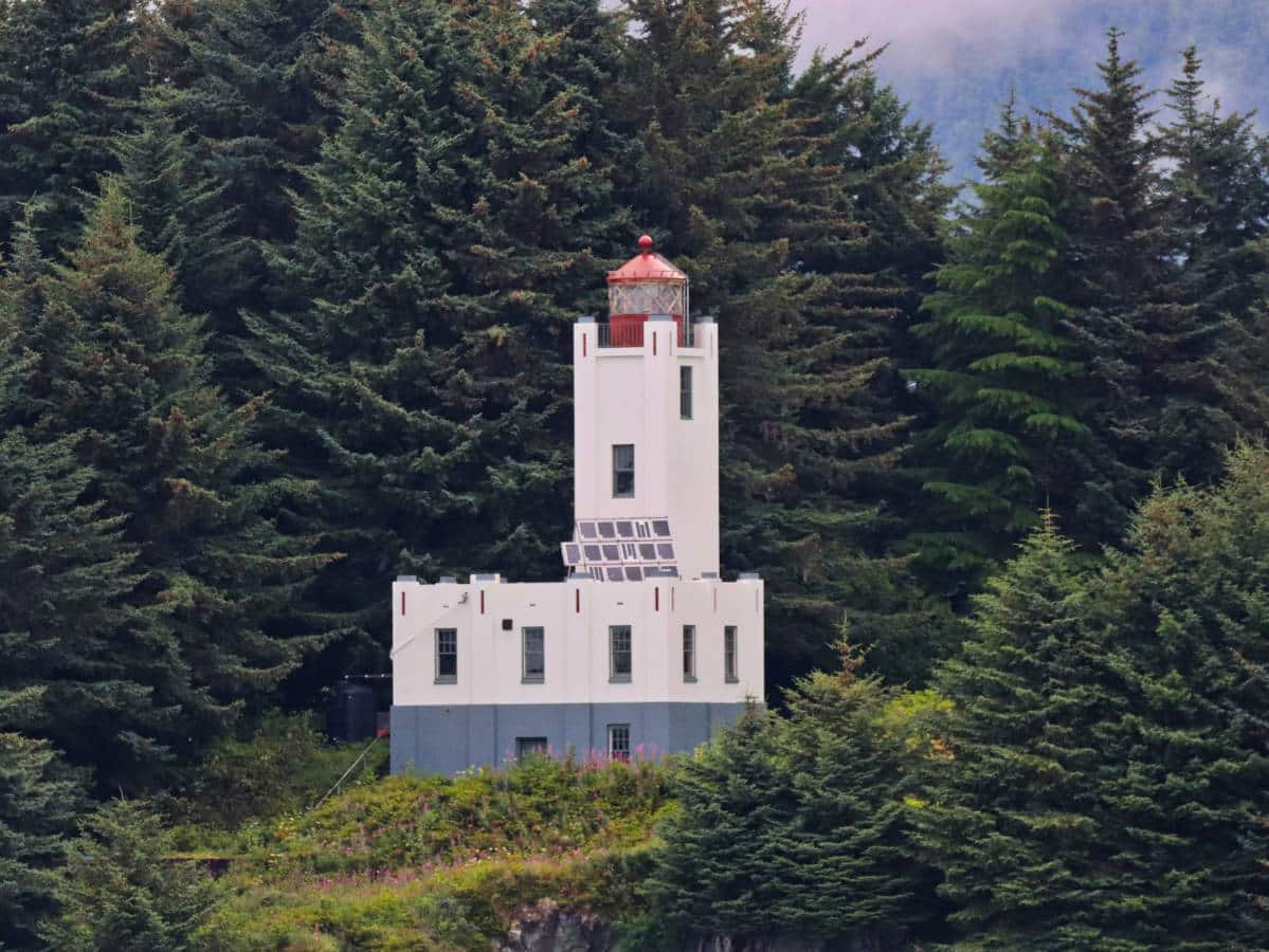 Sentinel Island Lighthouse from Alaska Marine Highway Ferry Southeast Alaska 3