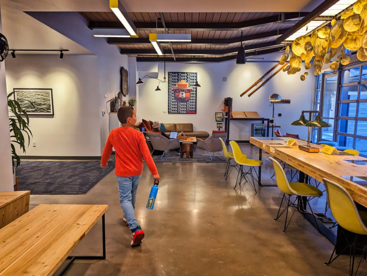 Shared Workspace Lobby at the Wren Hotel Missoula Montana 2