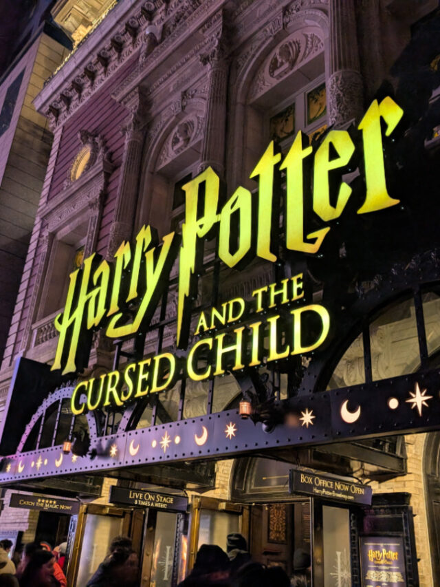 Show Sign for Harry Potter and the Cursed Child on Broadway at Lyric Theater New York City 2