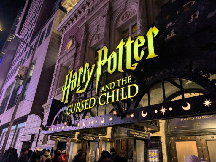 Show Sign for Harry Potter and the Cursed Child on Broadway at Lyric Theater New York City 2