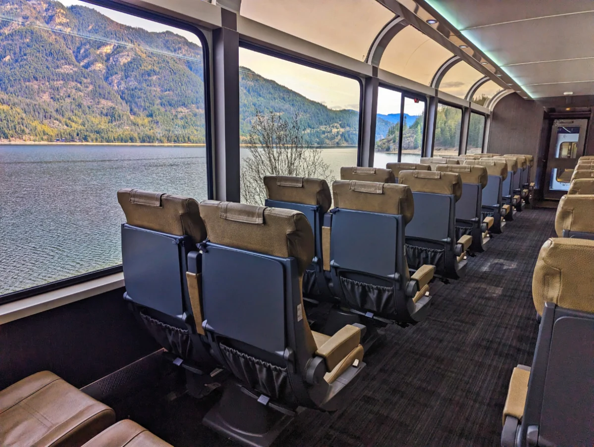 SilverLeaf Service Car on Rocky Mountaineer in British Columbia 1