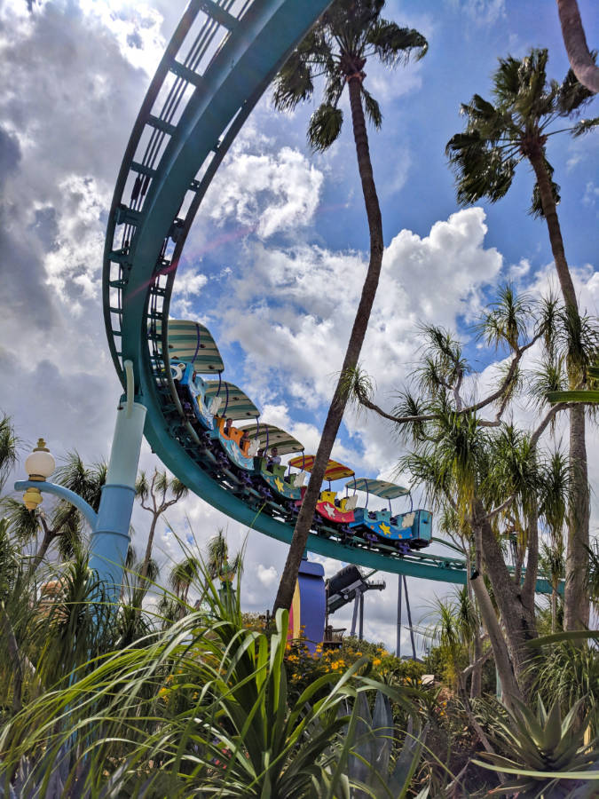 Sky High Train in Seuss Landing at Islands of Adventure Universal Orlando Resort