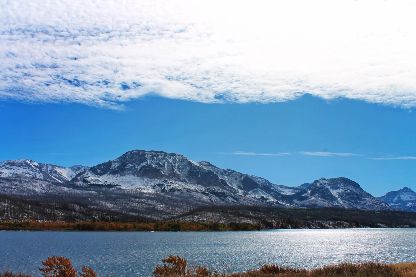 Snowy Mountains at St Mary Lake Glacier Montana 10