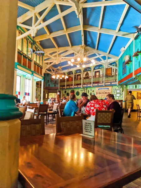 Social Distancing dining area at Jungle Skipper Canteen Magic Kingdom Disney World 2020 1