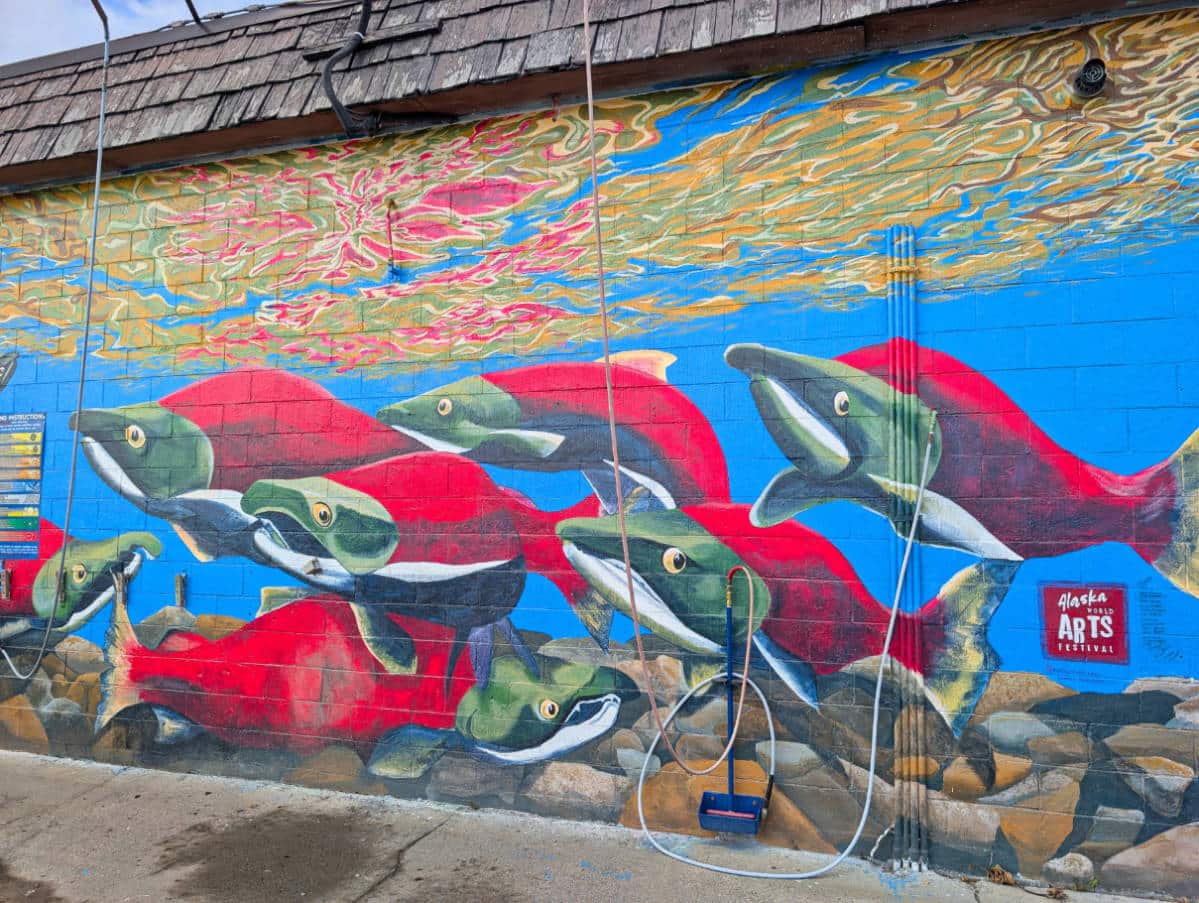 Sockeye Salmon Mural in Homer Alaska 1