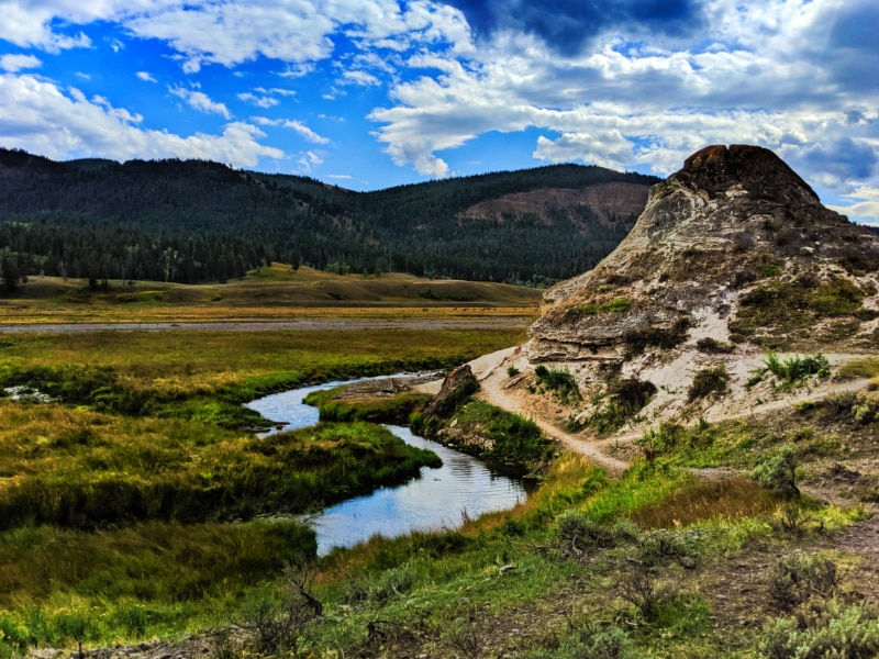 Soda Butte in Lamar Valley Yellowstone National Park