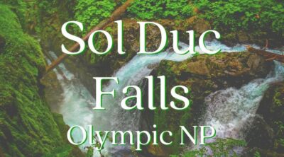 Hiking at Sol Duc Falls in Olympic National Park is a must-see on the Olympic Peninsula of Washington. Rainforest and mossy canyons make this lush destination perfectly PNW. #OlympicNationalPark #hiking #waterfall