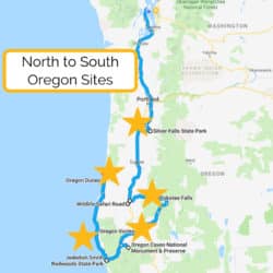 This Southern Oregon road trip itinerary includes waterfalls of the Cascades, the Oregon Caves, and highlights of the Oregon Coast. Perfect for family travel.