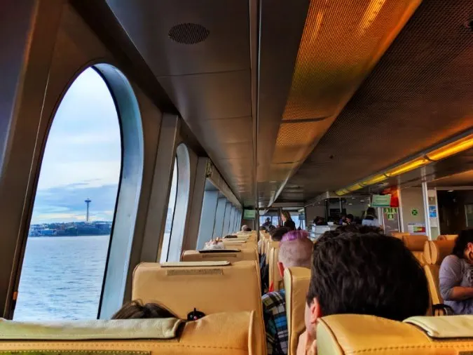 Space Needle from Vista Class Cabin on Victoria Clipper Vacations 1