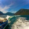 Speedboat on Lake Cushman, Olympic Peninsula