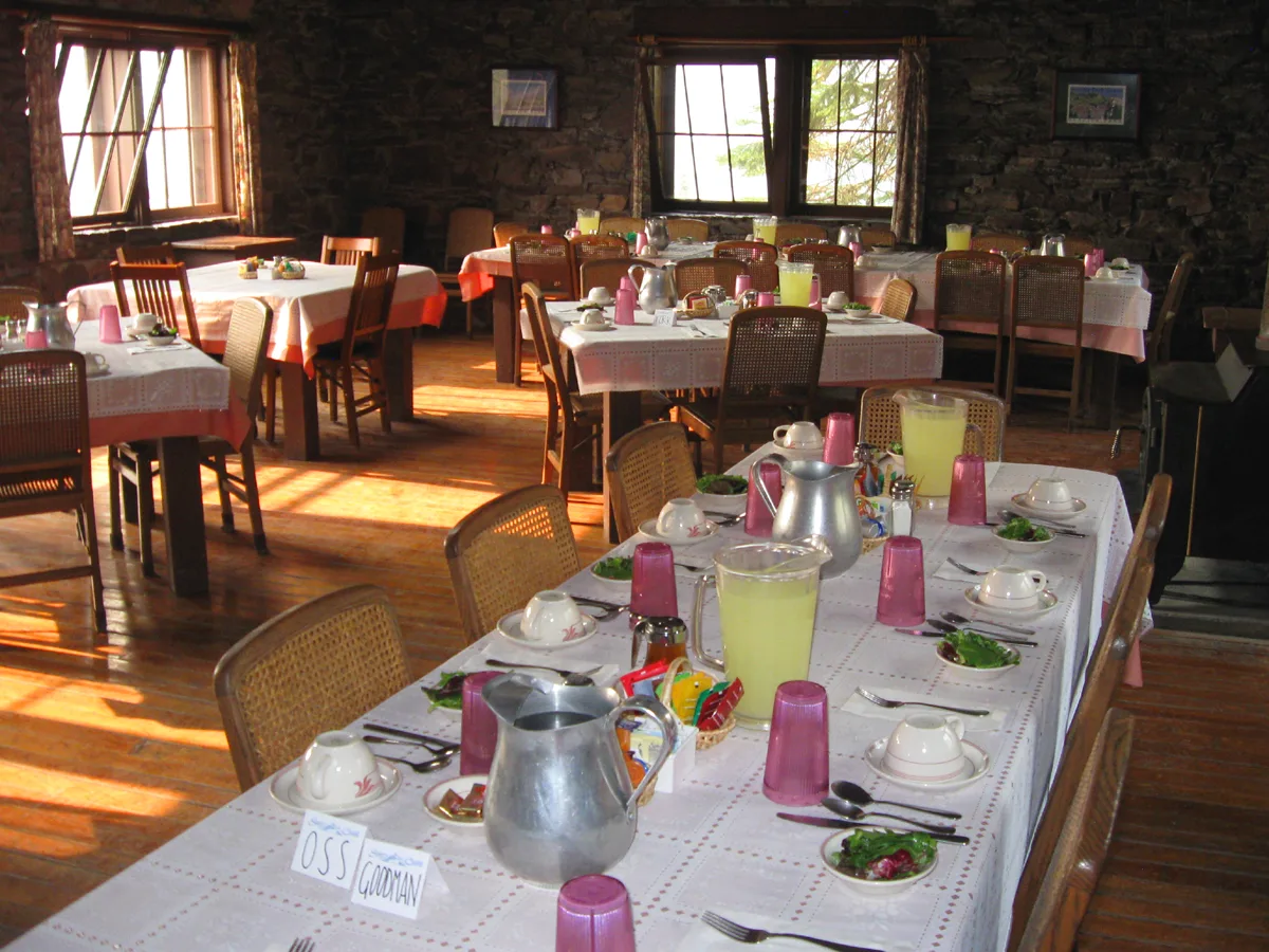 Sperry Chalet Dining Room in Glacier National Park Montana