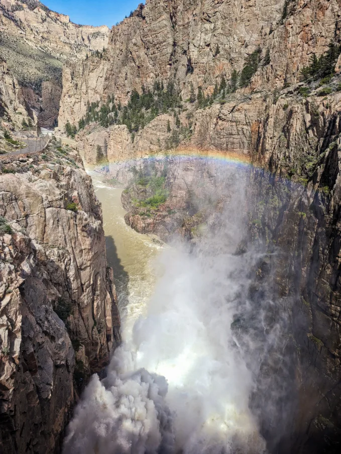 Spillway into Shoshone Canyon at Buffalo Bill Dam Cody Wyoming 2