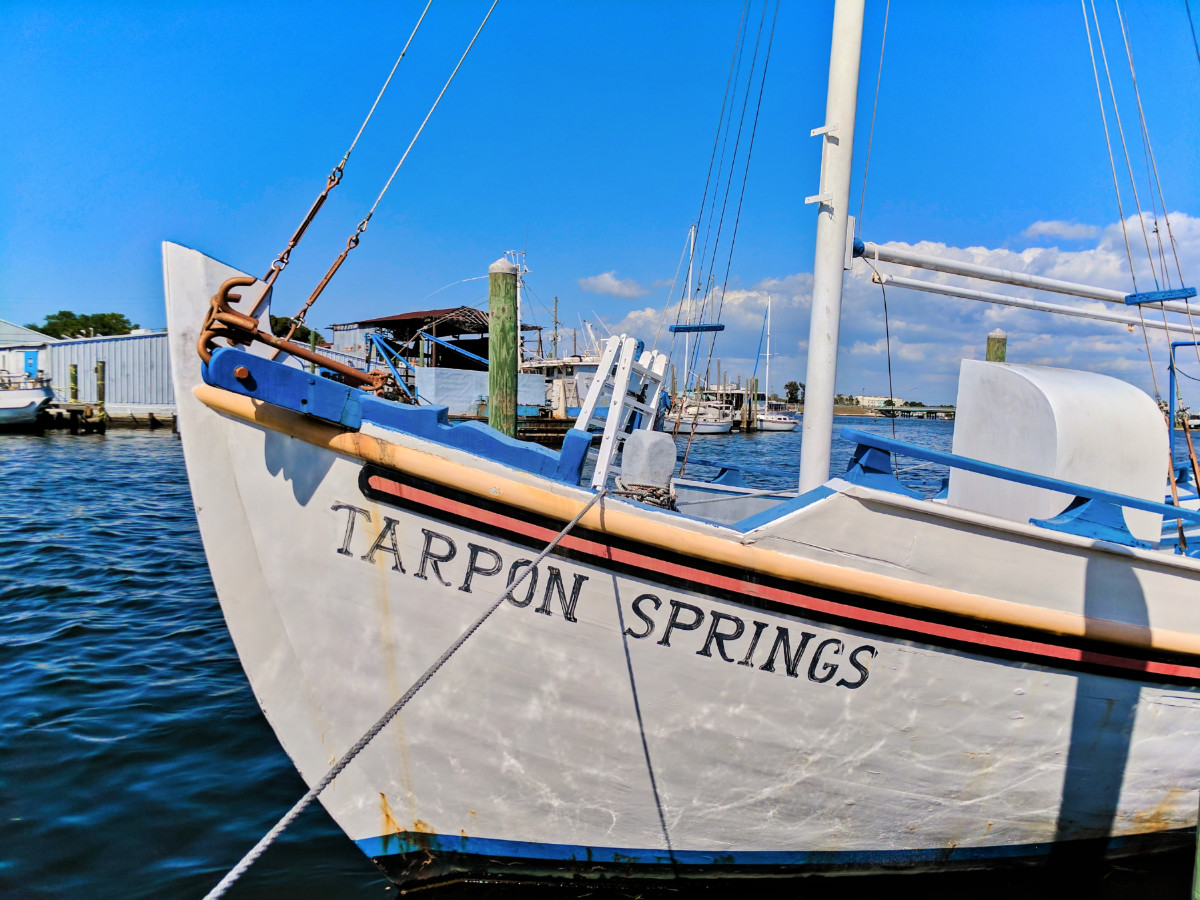 Sponge Diving boat in Tarpon Springs Gulf Coast of Florida 3