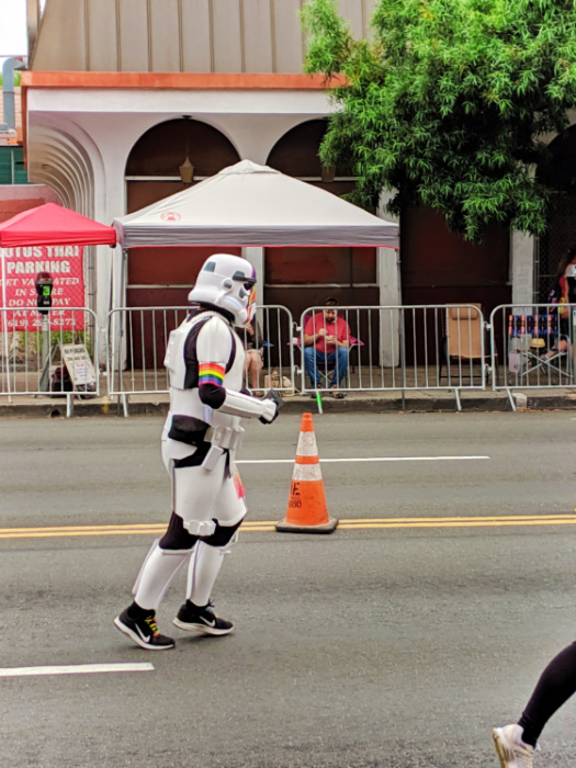 Storm Trooper marching in San Diego Pride Parade 1