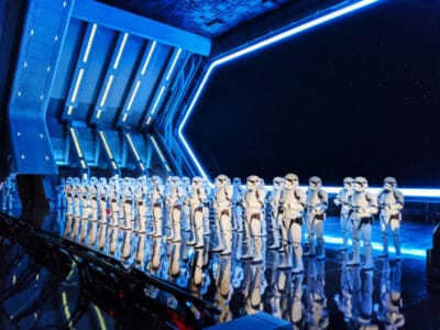 Storm Troopers in Rise of the Restistance in Galaxys Edge Star Wars Land Disneyland 2020 3
