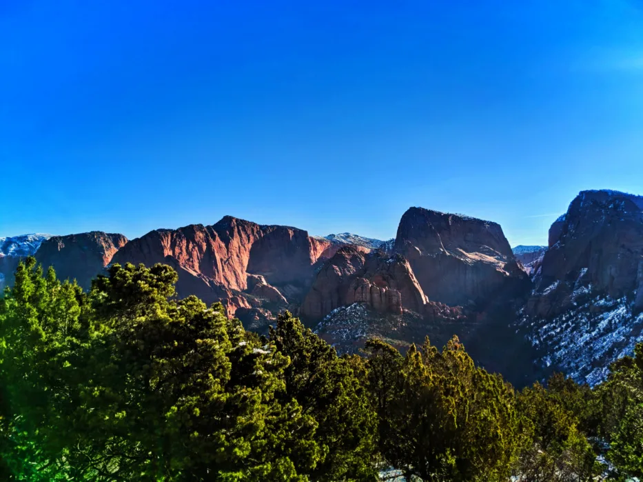 Sunlight through Kolob Canyons Zion National Park Utah 1