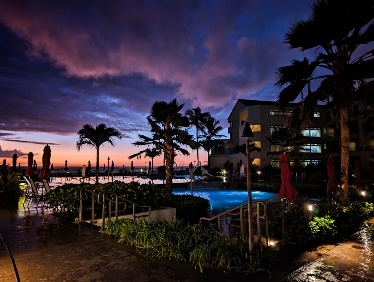 Sunset at Sheraton Coconut Beach Resort Kapaa Kauai 2