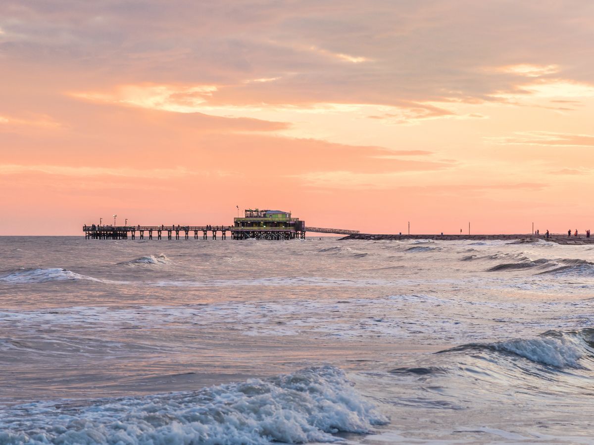 Sunset at the Beach in Galveston Texas 1