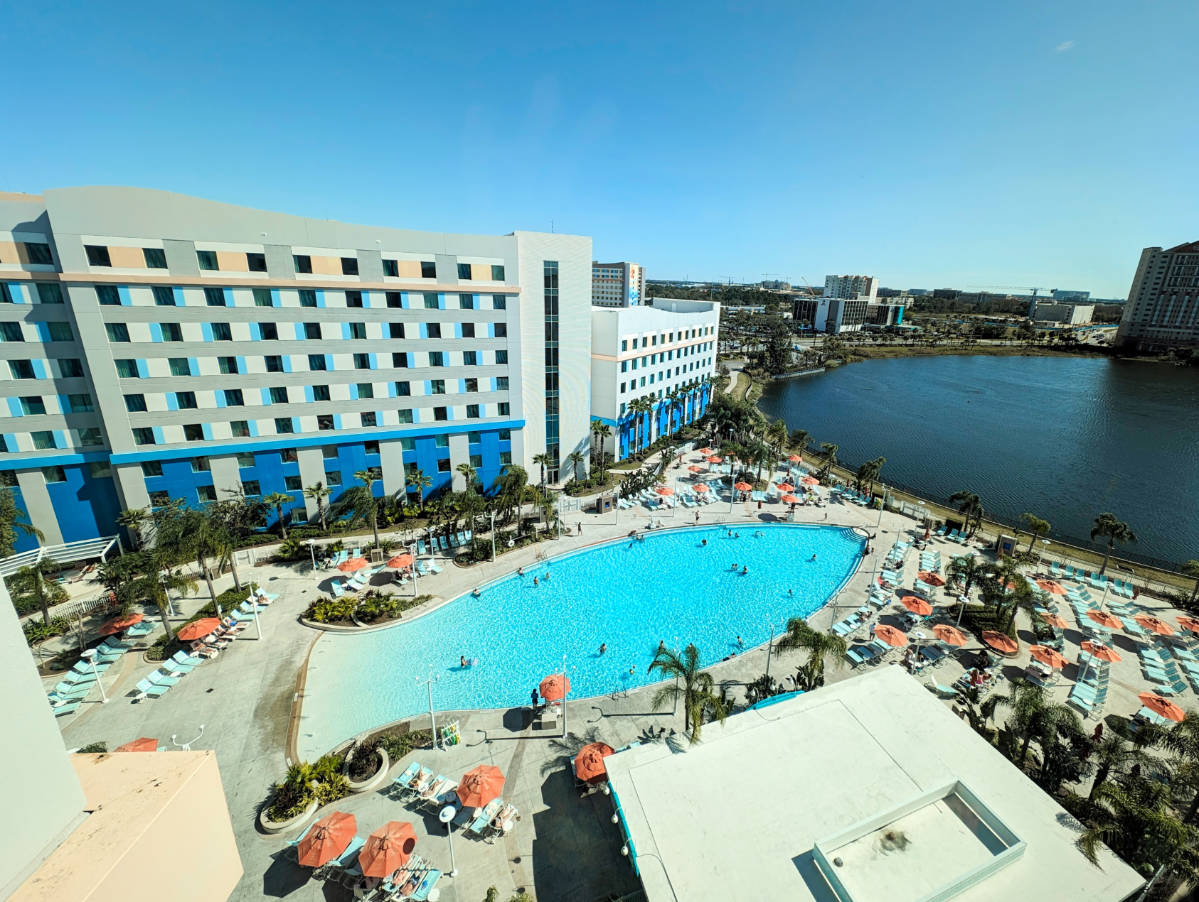 Surfboard Swimming Pool at Endless Summer Resort Surfside Inn and Suites Universal Orlando