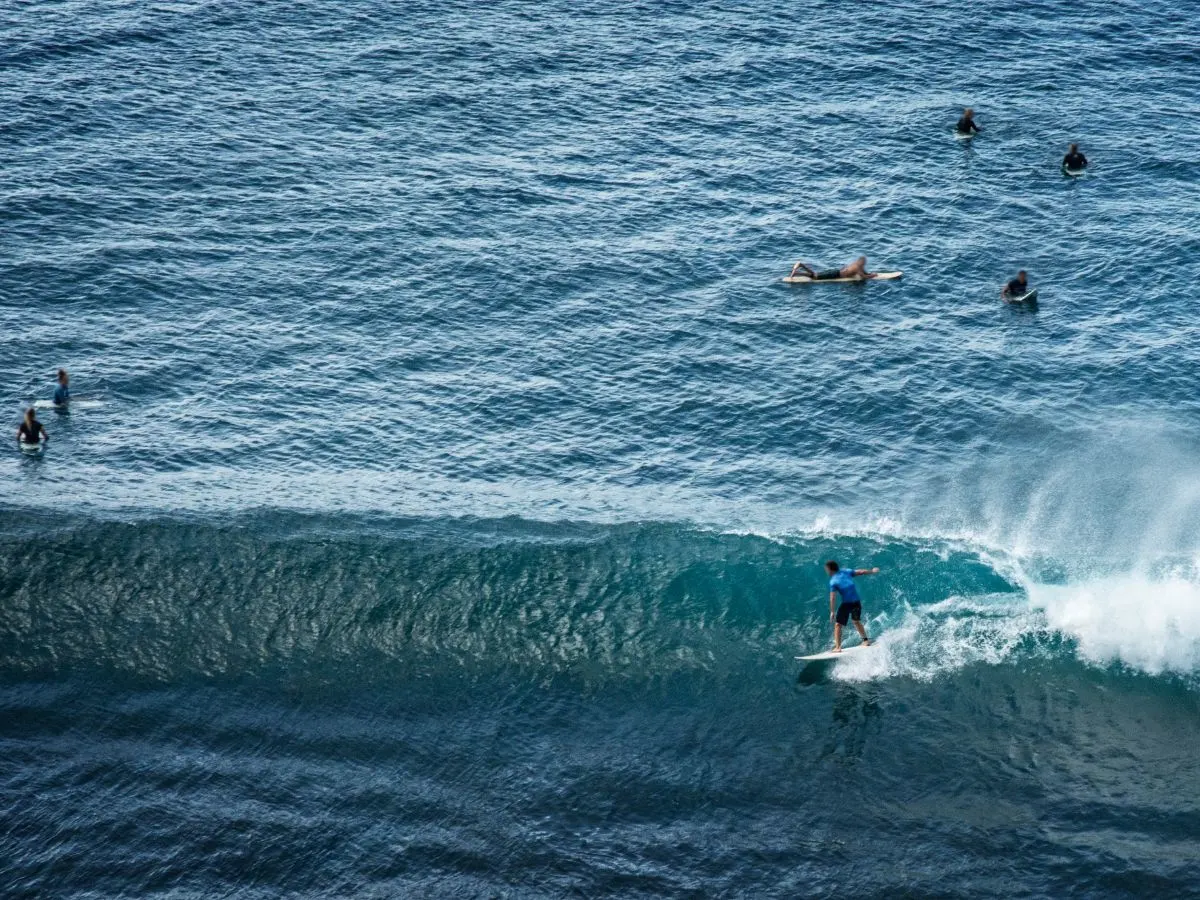 Surfers at Hookipa North Shore Maui Hawaii