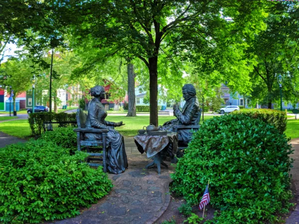 Susan B Anthony and Frederick Douglass statues in Rochester New York 1