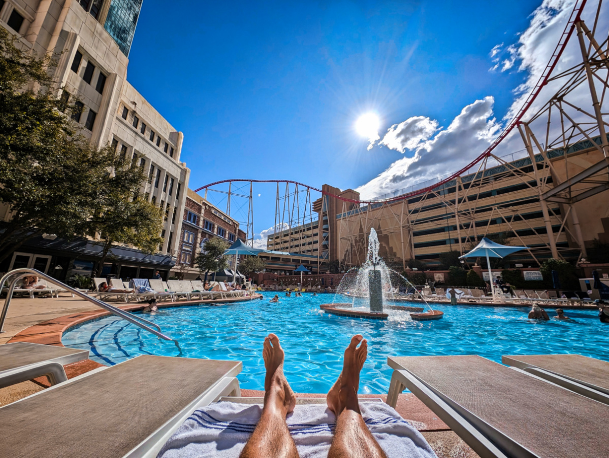 Swimming Pool at New York New York Hotel Casino Las Vegas Nevada