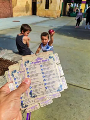 Tasting Cards at Boysenberry Festival Knotts Berry Farm Buena Park California 1