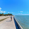 Taylor Family Biking Roosevelt Blvd at Smathers Beach Key West Florida Keys 1