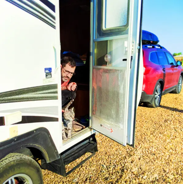 Taylor Family Camping Trailer at KOA Journey Amarillo Texas cross country move 2020 1