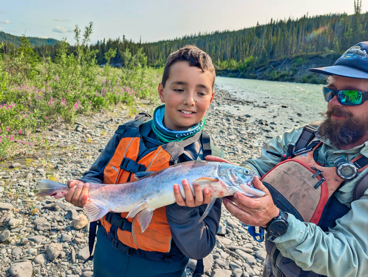 Taylor Family Catching Sockeye Salmon with Copper River Guides on the Klutina River Copper River Alaska
