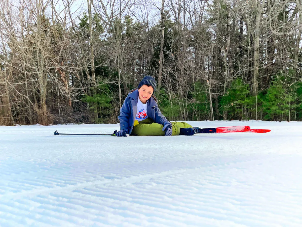 Taylor Family Cross Country Skiing at Pineland Farms New Gloucester Maine 8