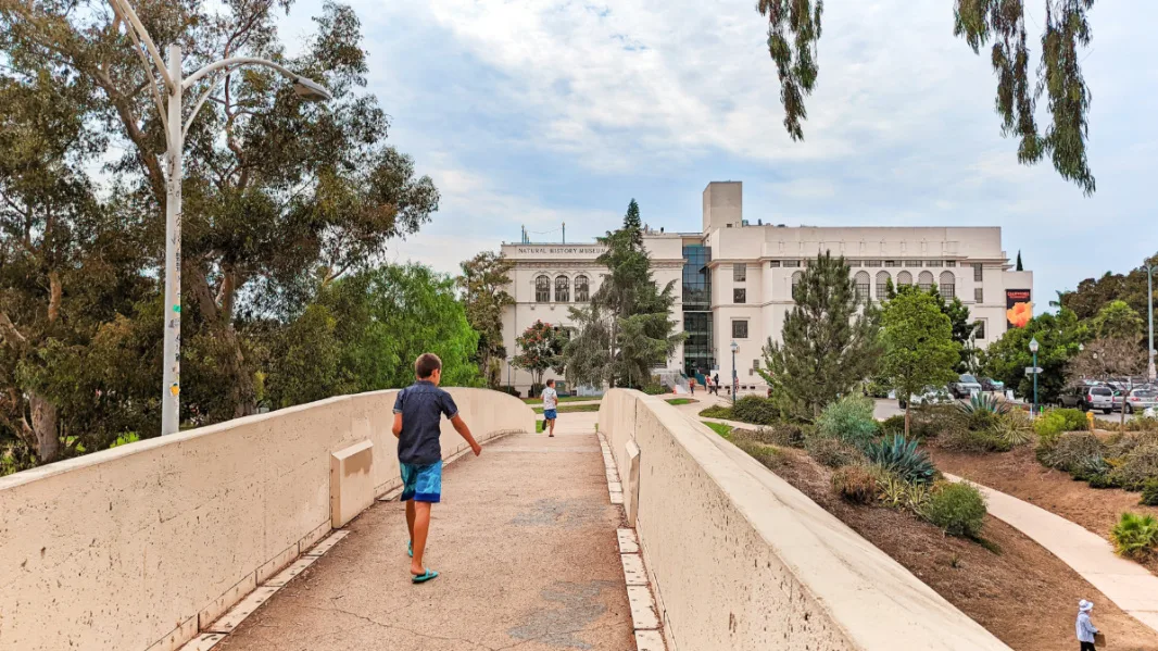 Taylor Family Crossing Footbridge at Balboa Park San Diego 1