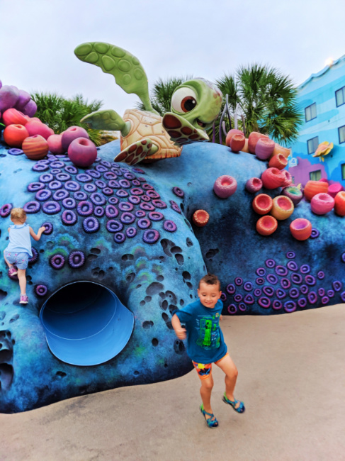 Taylor Family Finding Nemo playground at Art of Animation Resort Walt Disney World Orlando Florida 1