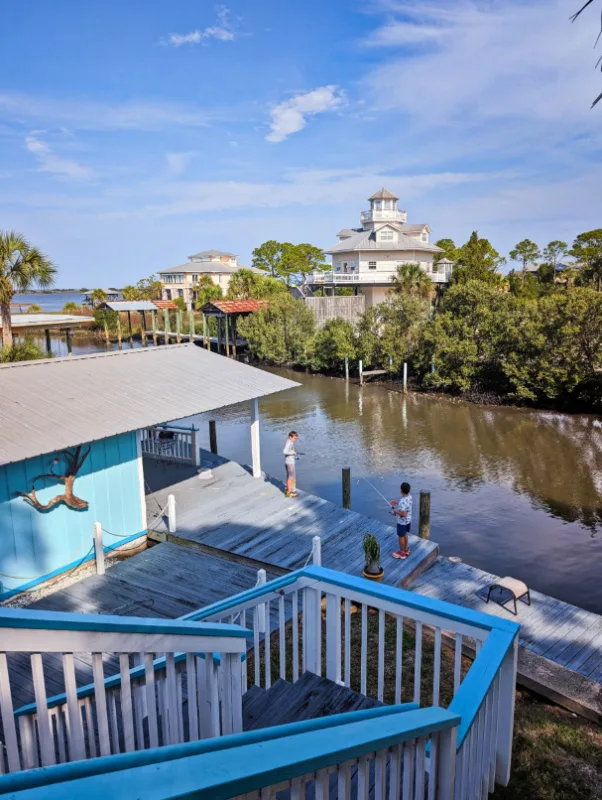 Taylor Family Fishing at Vacation Rental on Cedar Key Gulf Coast Florida 2