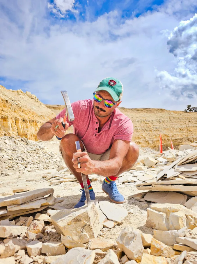 Taylor Family Fossil Hunting at American Fossil Quarry Kemmerer Wyoming 15