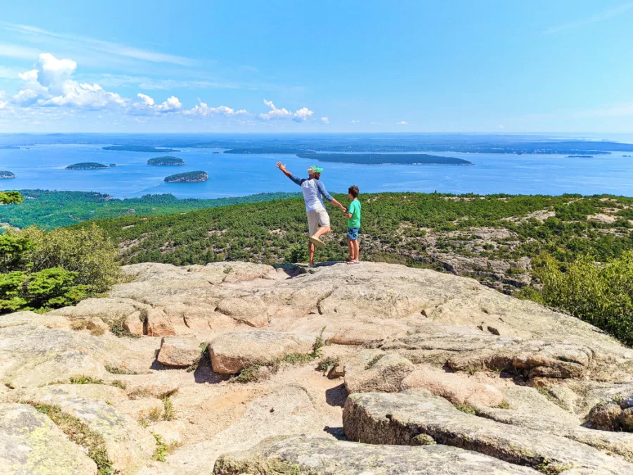 Taylor Family Hiking at Cadillac Mountain Acadia National Park Maine 4