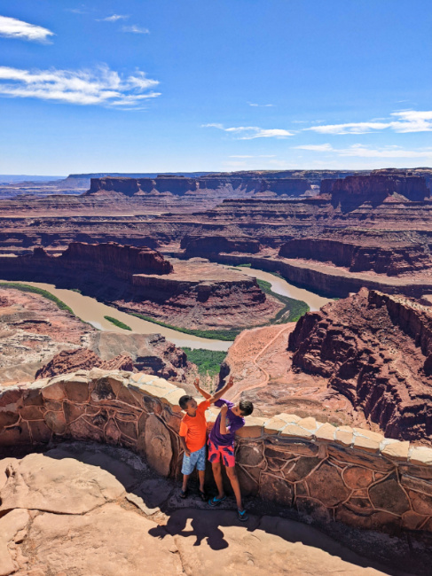 Taylor Family Hiking at Dead Horse Point State Park Moab Utah 1