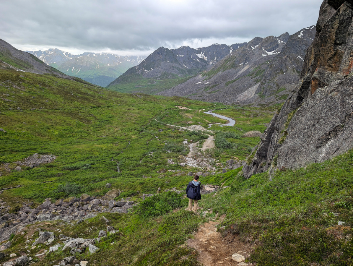 Taylor Family Hiking at Lane Basin Trail Archangel Creek Hatcher Pass Palmer Alaska