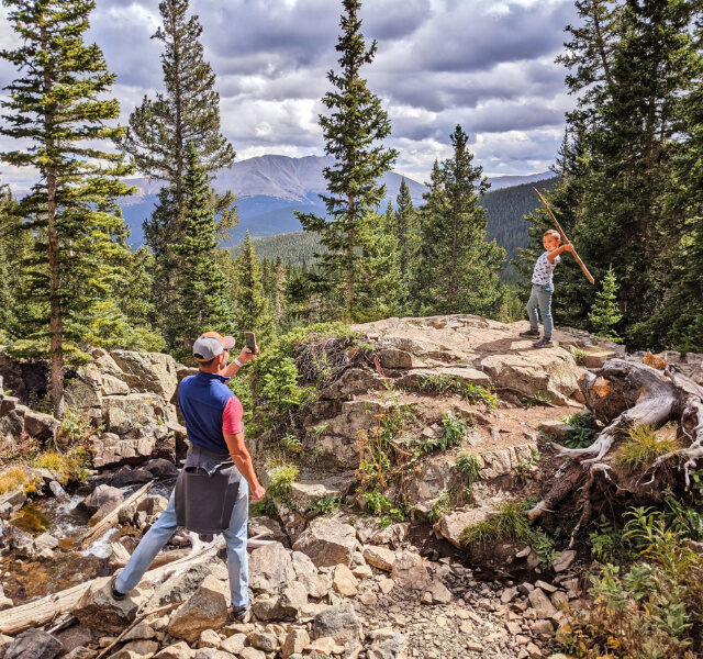 Taylor Family Hiking at Mohawk Lakes White River National Forest Breckenridge Colorado 1