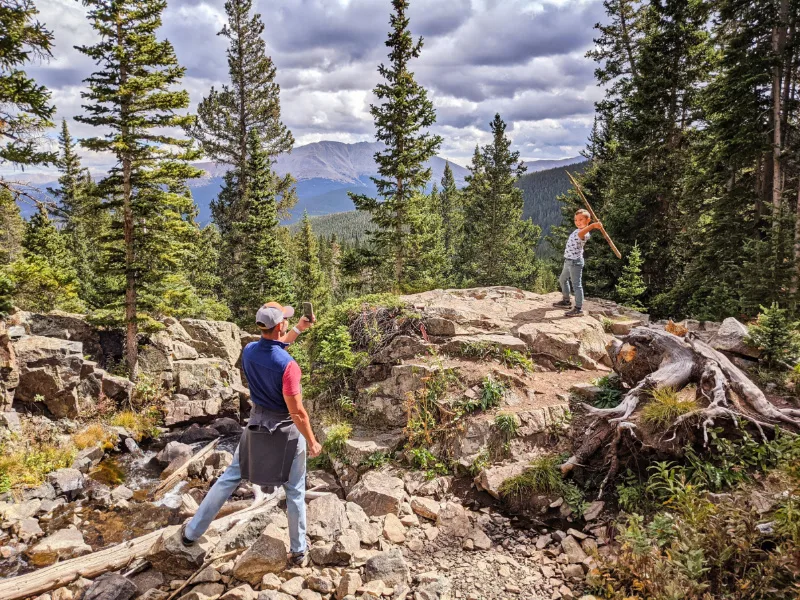 Taylor Family Hiking at Mohawk Lakes White River National Forest Breckenridge Colorado 1