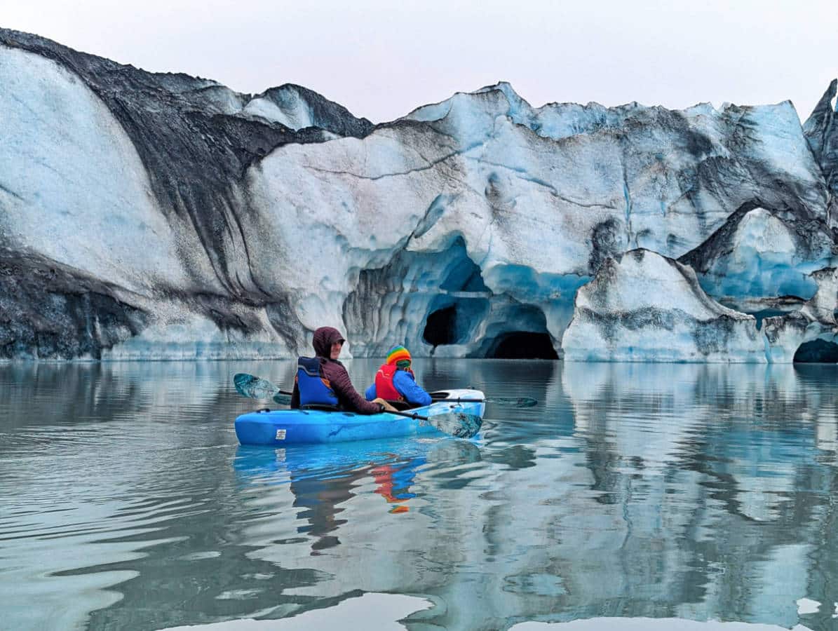 Taylor Family Kayaking Valdez Glacial Lake with Valdez Stay and Play Alaska