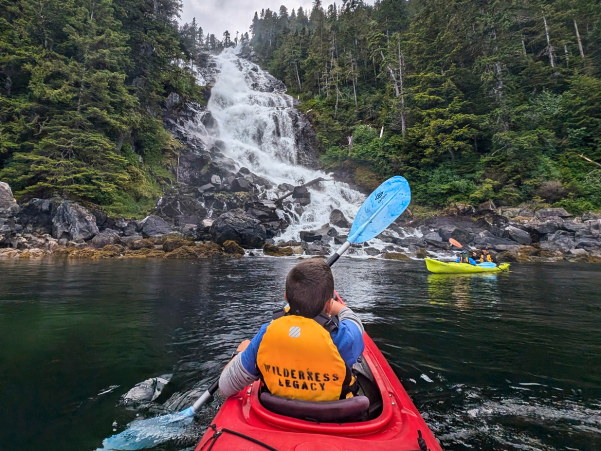 Taylor Family Kayaking at Kasnyku Bay UnCruise Wilderness Legacy Alaska 6b