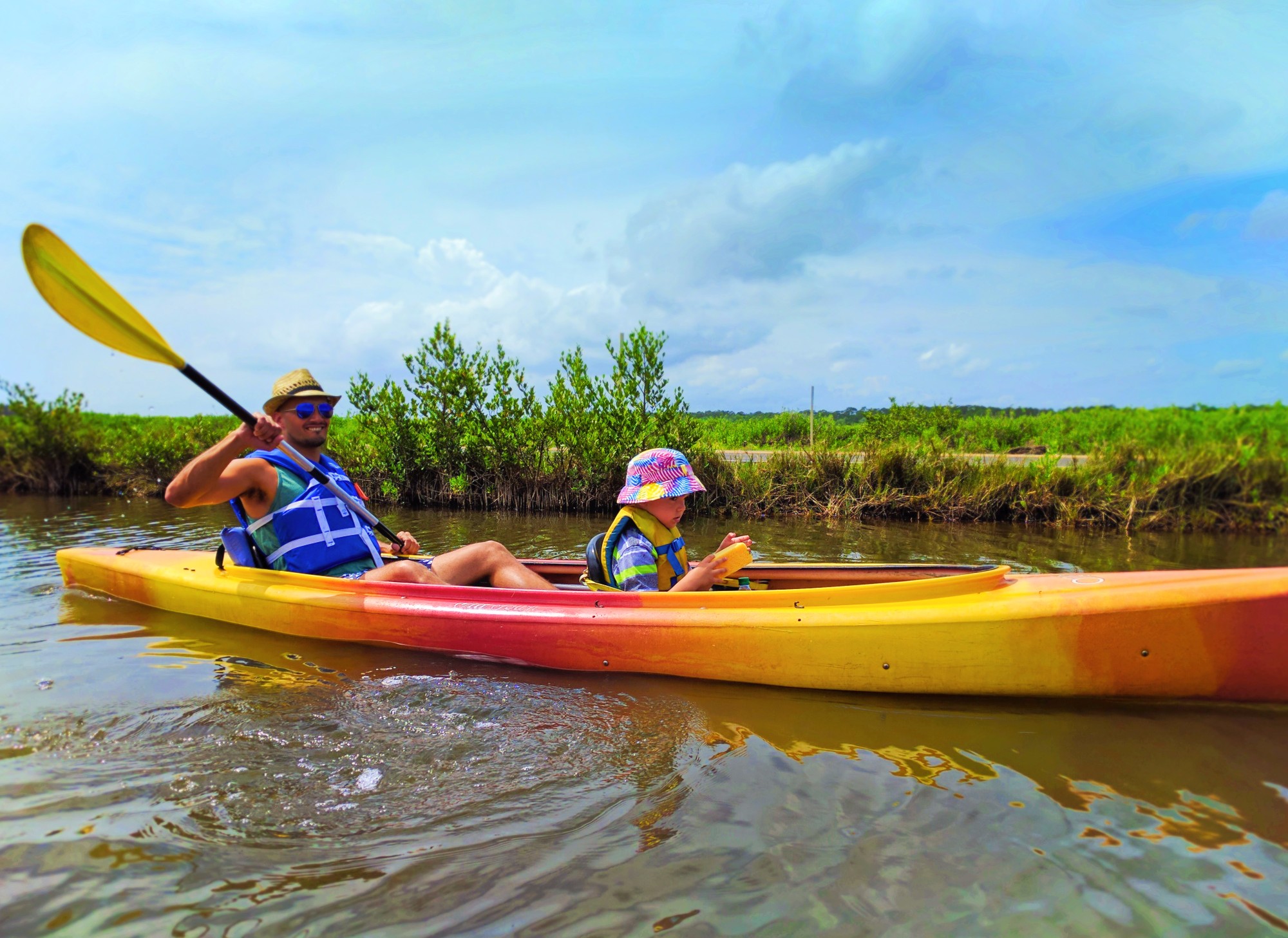 Taylor Family Kayaking in Tomoka State Park Daytona Beach 6