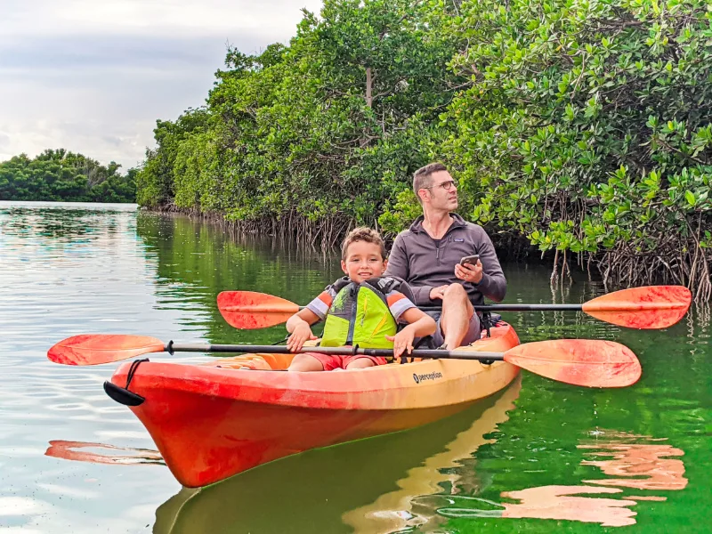 Taylor Family Kayaking with Iguana at Curry Hammock State Park Fat Duck Key Marathon Florida Keys 2020 5