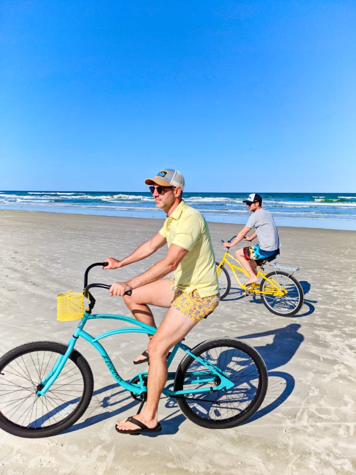 Taylor Family Riding Bikes on Butler Beach Florida 2021 1