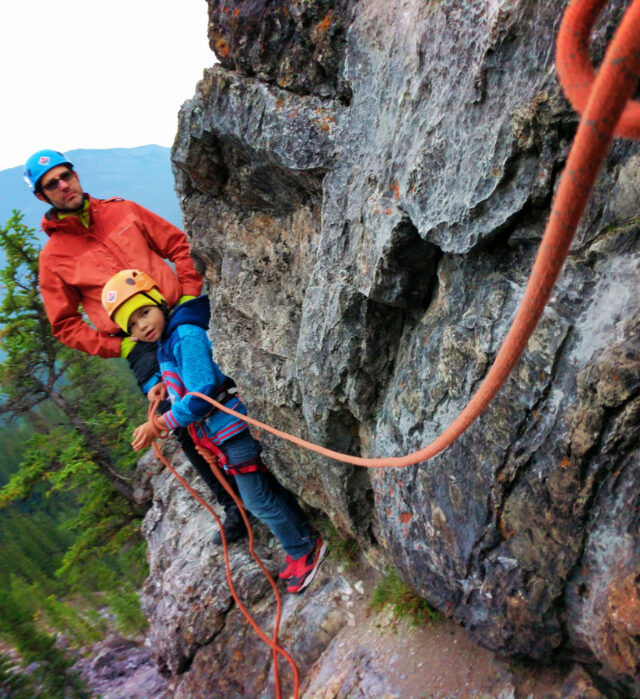 Taylor Family Rock Climbing with Ridgeline Guiding Banff Alberta 3