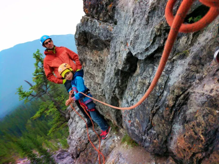 Taylor Family Rock Climbing with Ridgeline Guiding Banff Alberta 3