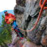 Taylor Family Rock Climbing with Ridgeline Guiding Banff Alberta 3